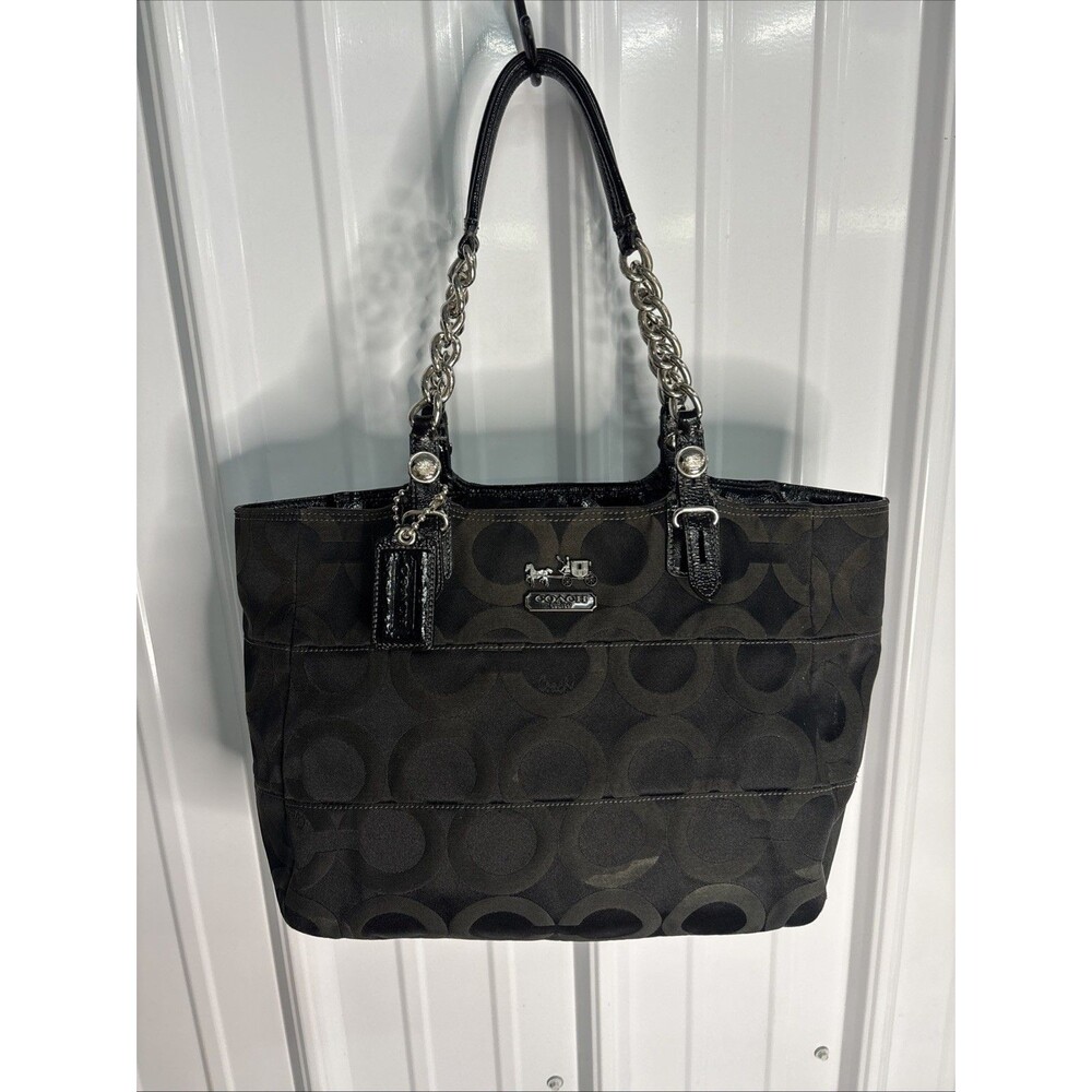Coach Monogram Black Shoulder Bag